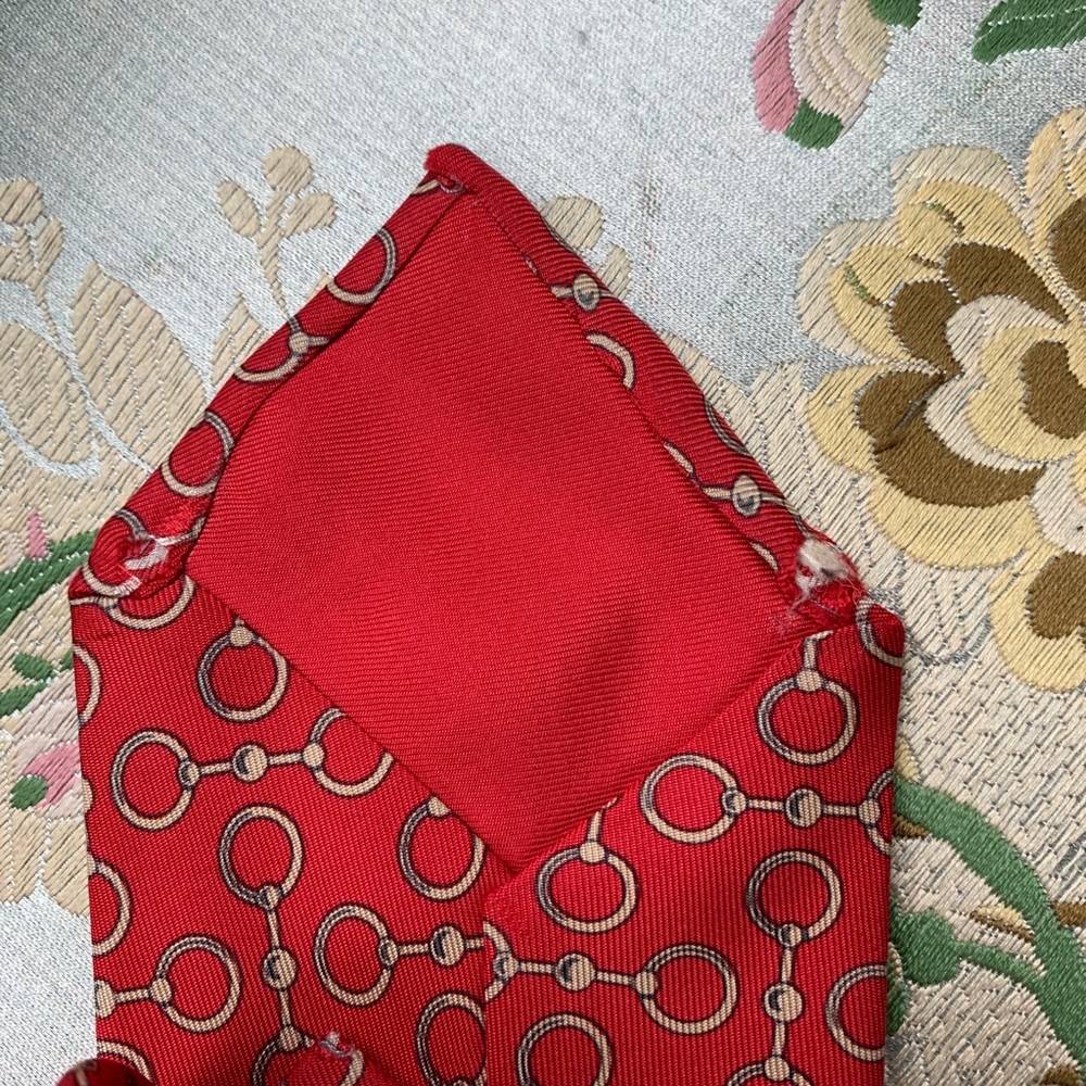Hermes Tie Design 614 Red